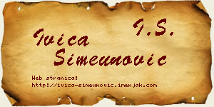 Ivica Simeunović vizit kartica